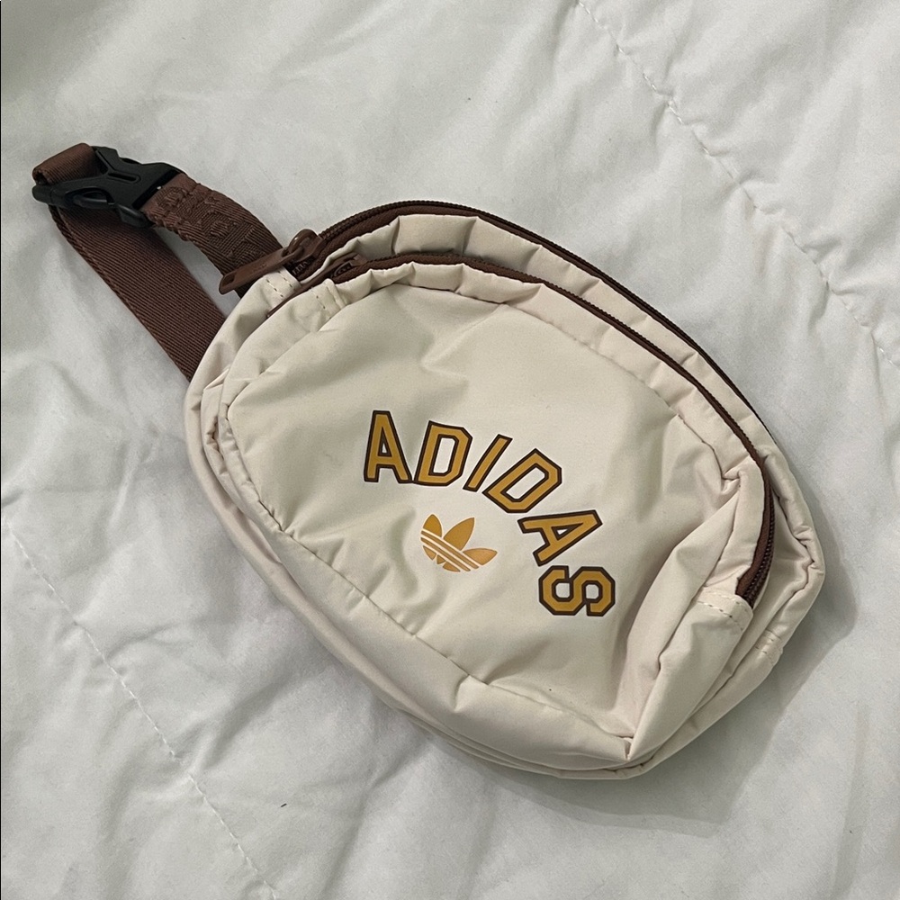 Adidas Beige and Brown Belt Bag